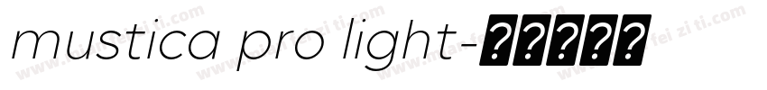 mustica pro light字体转换